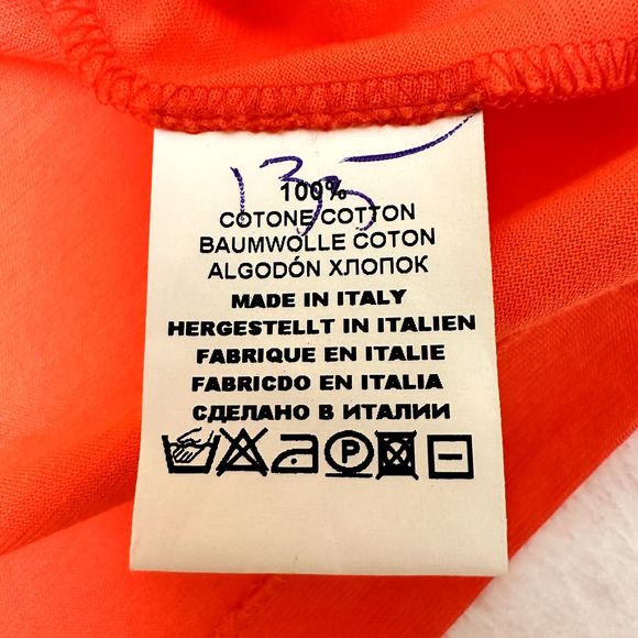 New Gran Sasso Coral Sleeveless 100% Cotton Ruffle Top SZ 8 Made in Italy - Picture 8 of 9